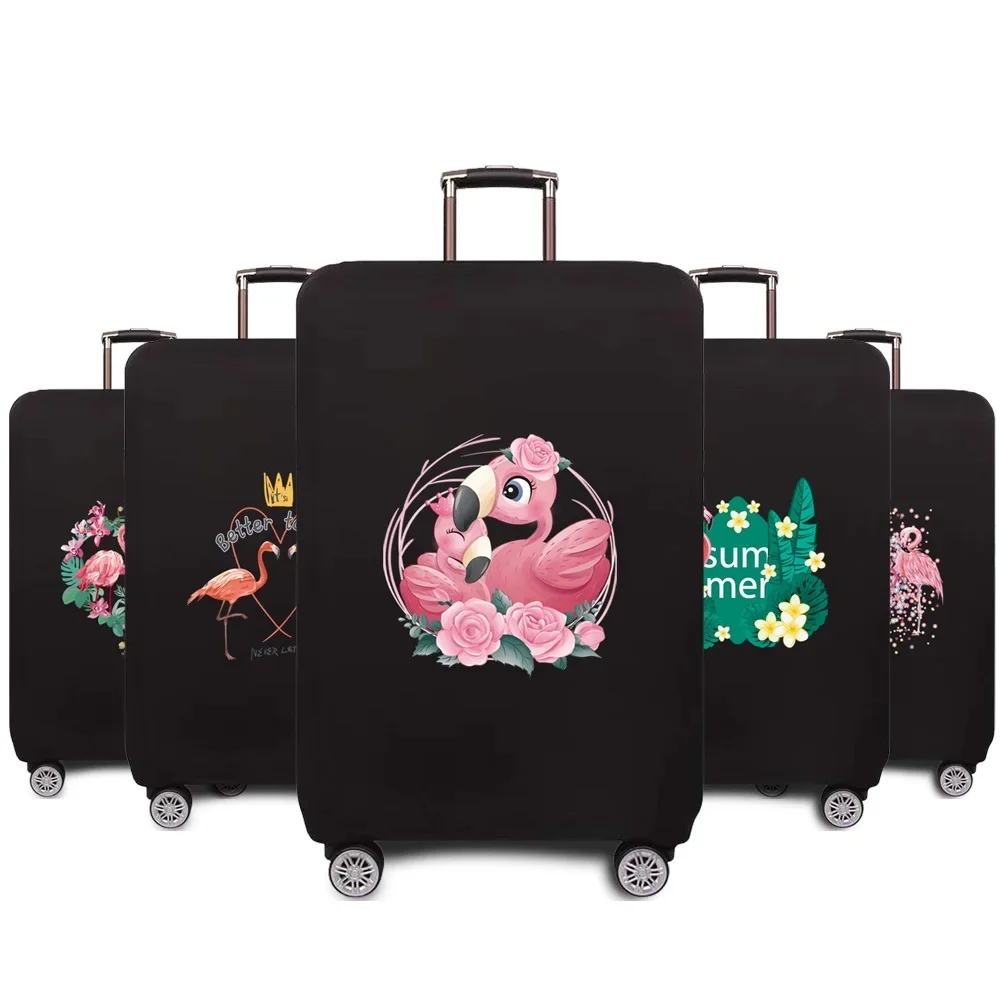 Travel Elastic Protective Cover Luggage Case Flamingo Pattern Series Luggage Cover 18-32inch Travel Accessories