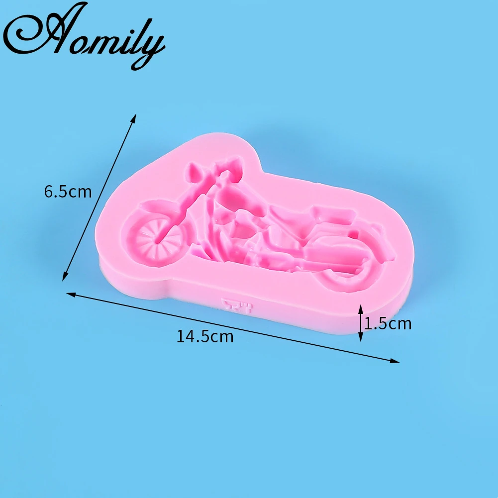 Aomily 3D Harley Motorcycle Silicone Cake Mold Sport Motorcycle Chocolate Mousse Jelly Candy Mold Pastry Soap Mould Baking Tools