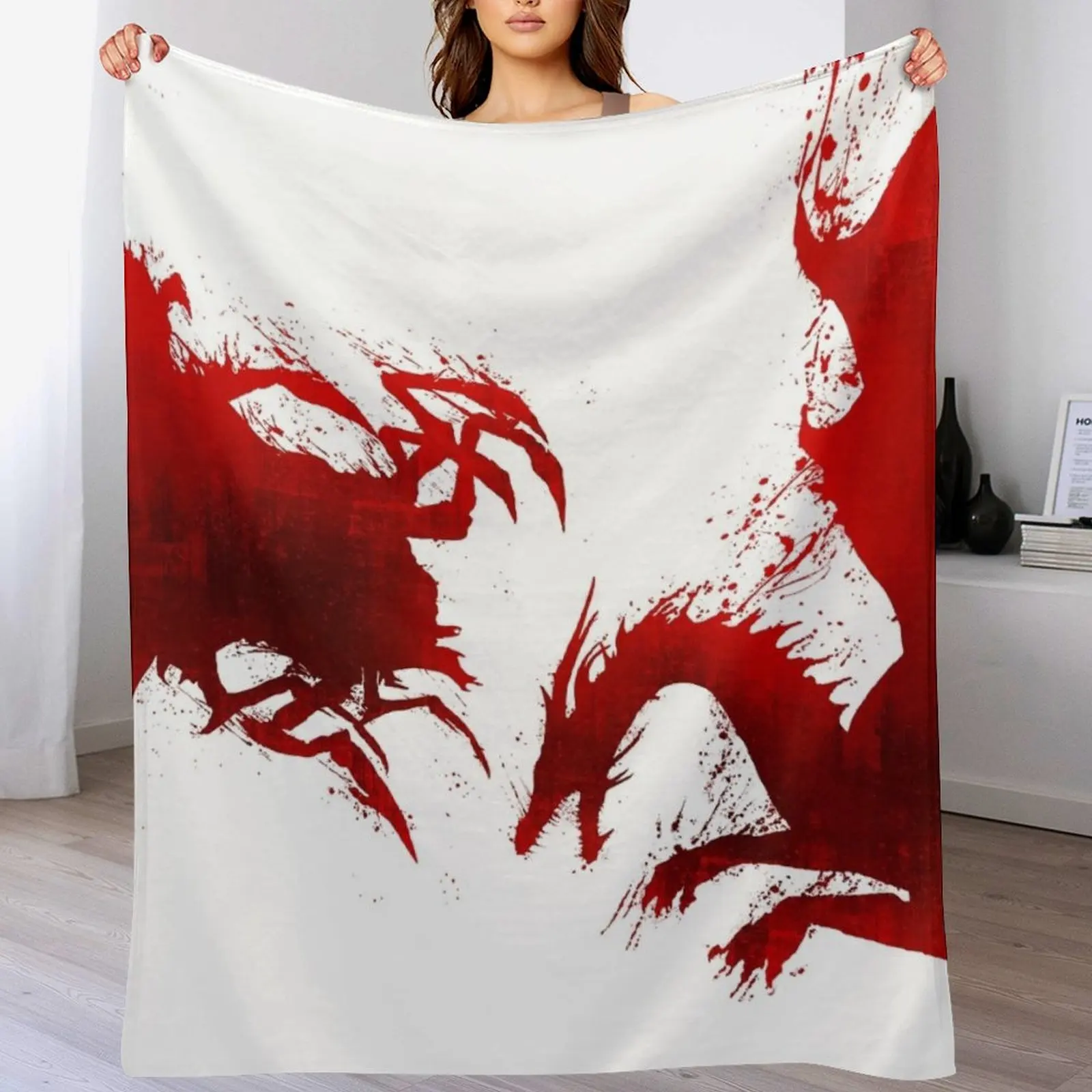 Dragon Age Origins: Awakening Blood Dragon V1 Throw Blanket Bed Decorative Beds Blankets