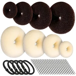 1 Satz 6-13cm s m l Größe Französisch faul Haar Donuts Brötchen Maker Roller Magic Foam Schwamm Haars tyling Werkzeuge Prinzessin Haarschmuck