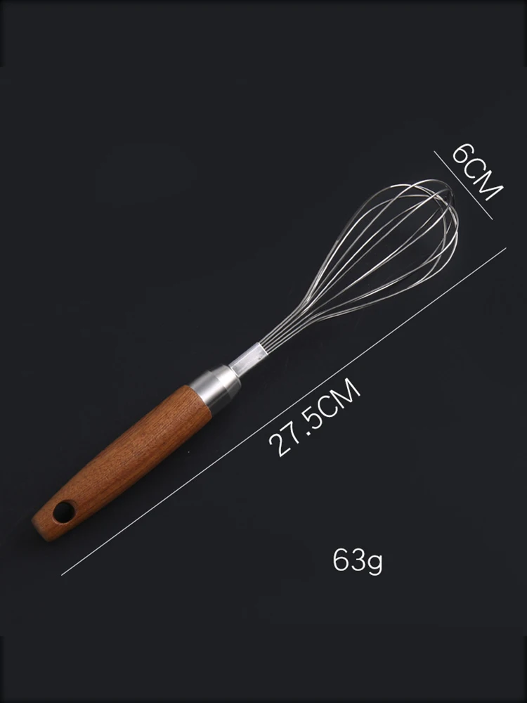 304 Stainless Steel Egg Beater, Hand Mixer, Egg Cream Milk Powder, Baking Tool, Wooden Handle, Feel Good Utility Kitchen utensil