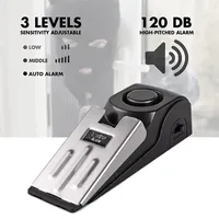 1-10 Door Stopper Alarm Portable 120db Wedge Security Floor Door Stop Adjustable Sensitivity for Home Dormitory Traveling