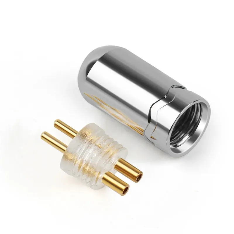 2 Pin 0.78mm Plug Audio Jacks 0.78 Connector Pin Headphones Male Earphone Jack For JH11 JH16Pro W4R Headset Clear Black Housing