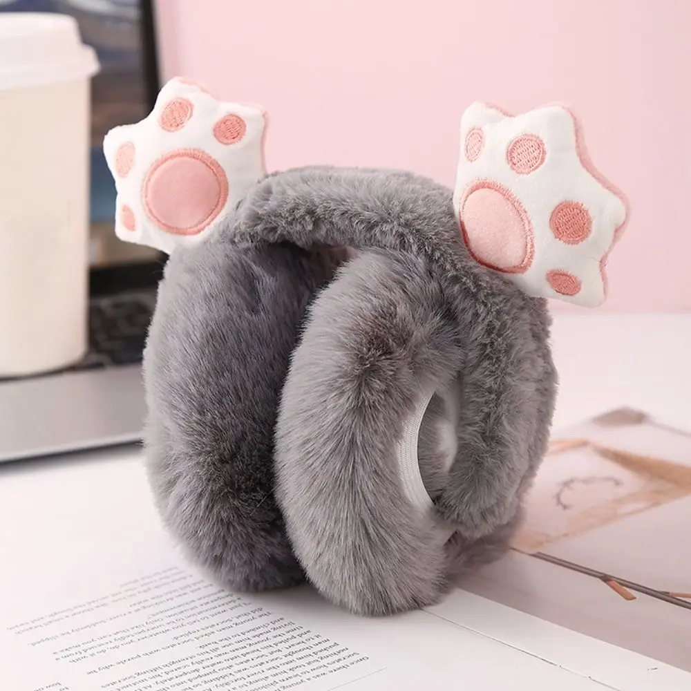 الشتاء الدافئة طوي غطاء للأذنين الباردة حماية الكرتون القط باو لينة إيرفلابس سميكة التجمد للطي الأذن أدفأ #1