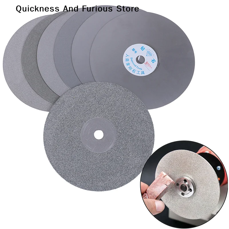【T】1Pcs Diamond Coated Diamond Grinding Disc 6''/150mm 80-3000Grit Grinding Wheels Abrasive Disc Woodworking Tool