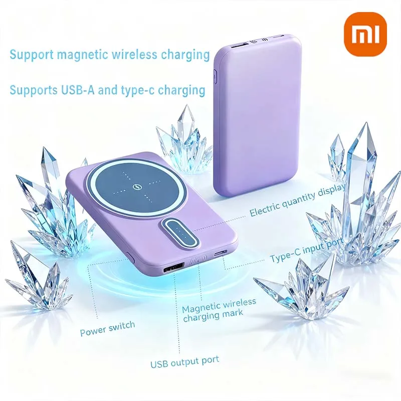 Xiaomi 50000mAh بنك الطاقة اللاسلكي المغناطيسي PD22.5W المحمولة شحن سريع بطارية خارجية ل Magsafe آيفون سامسونج