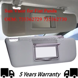 Left Right Gray Sun Visor with Mirror Sun Protector Parasol For Fiat Panda 169 MK2 For Fiat Panda 735362729 735362730
