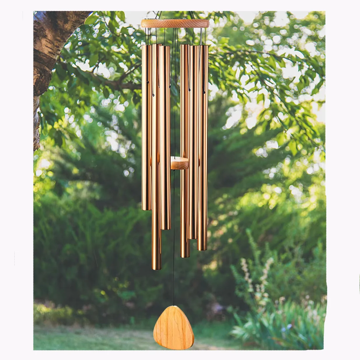 

Outdoor Terrace Copper Wind Chime Garden Decoration Custom Logo Stainless