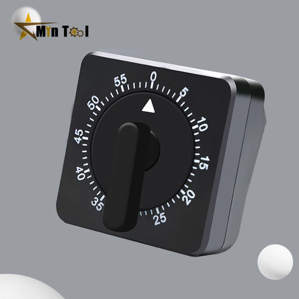 60 Minutes Kitchen Timer Count Square Cooking Up Alarm Sleep Temporizador Clock Mechanical Stopwatch Alarm Down Office Meeting