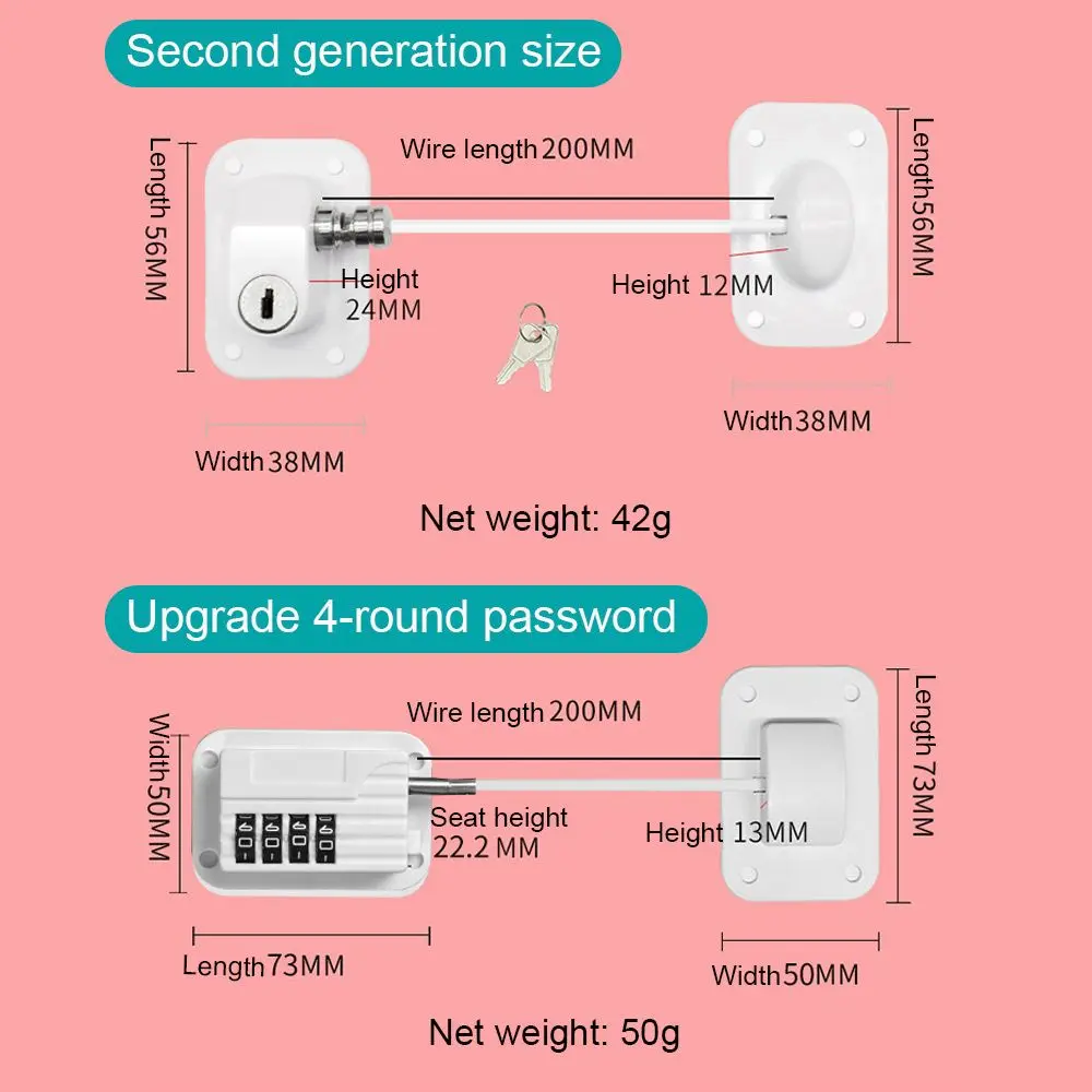 Baby Safety Cabinet Locks, Janela Safety Lock, Frigorífico, Limite, Posicionamento Combination Lock, Proteção