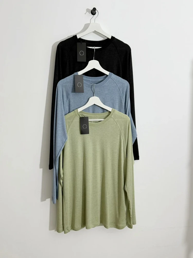 

Yamatomichi lightweight fast-drying stretch wool outdoor sports long-sleeved T-shirt