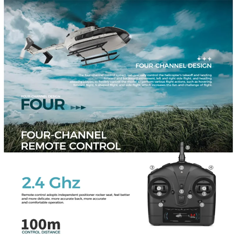 WL K160 RC avion 4 canaux 6G hélicoptère RC sans brosse EC-145 RTF modèle avion canalisé armé une clé décollage et atterrissage cadeau