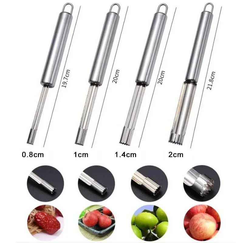 Stainless Steel Pear Seed Remover Cutter Kitchen Gadgets Home Vegetable Tool Apples Red Dates Corers Twist Fruit Core Remove Pit