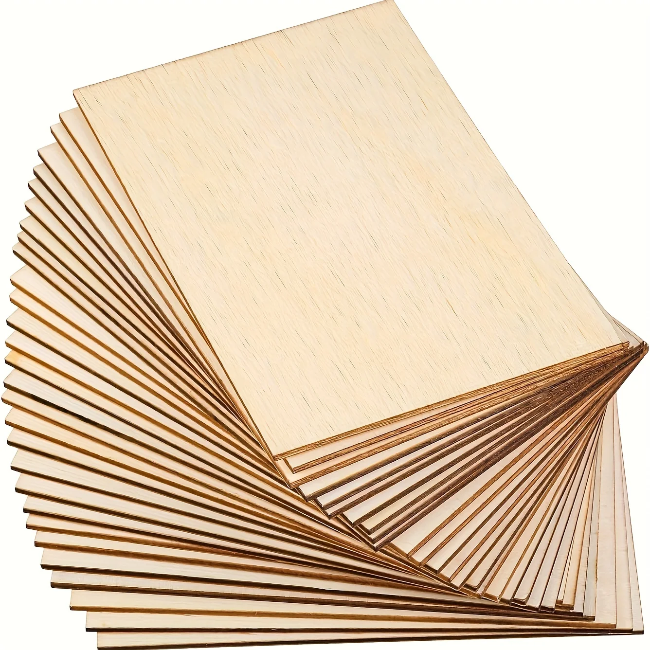 15Pcs Unfinished Wood Sheets for Crafts and DIY Projects