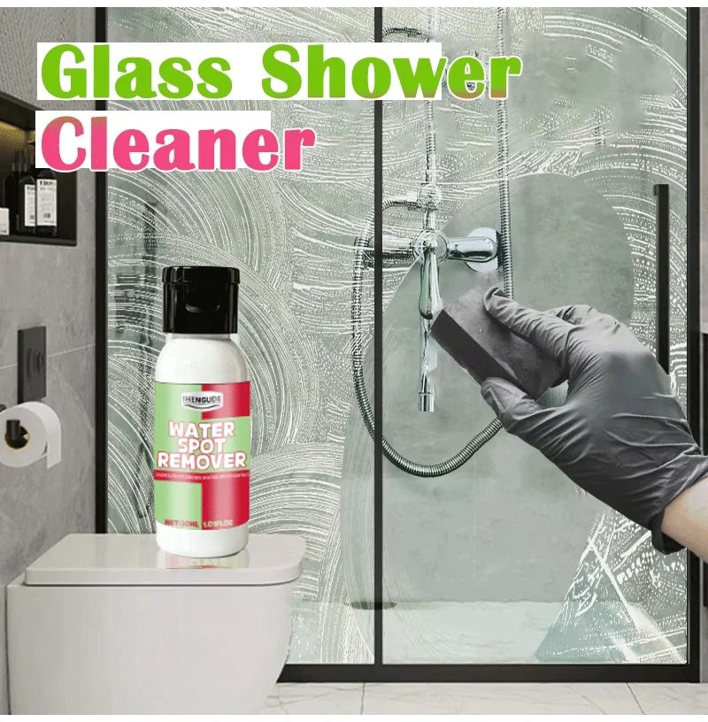 Bathroom Glass Cleaner Hard Water Spot Remover For Shower Door, Ceramic Tiles, Stainless Steel Powerful Descale