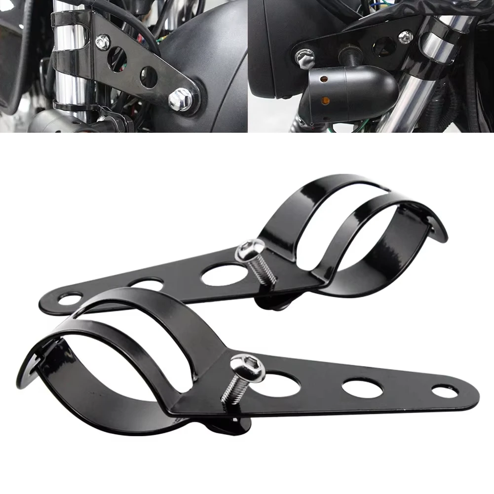 Universal Motorcycle Headlight Mount Bracket Fork Ear Chopper Headlamp Holder Clamp Adjustable Motor Fork Mount 27-36mm 38-45mm