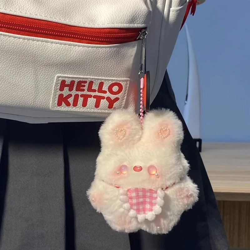 DIY Cartoon pluszowy śliniaczek lalka królik zabawka brelok urocza torba wisiorek Charms brelok samochodowy dla kobiet Kawaii prezent