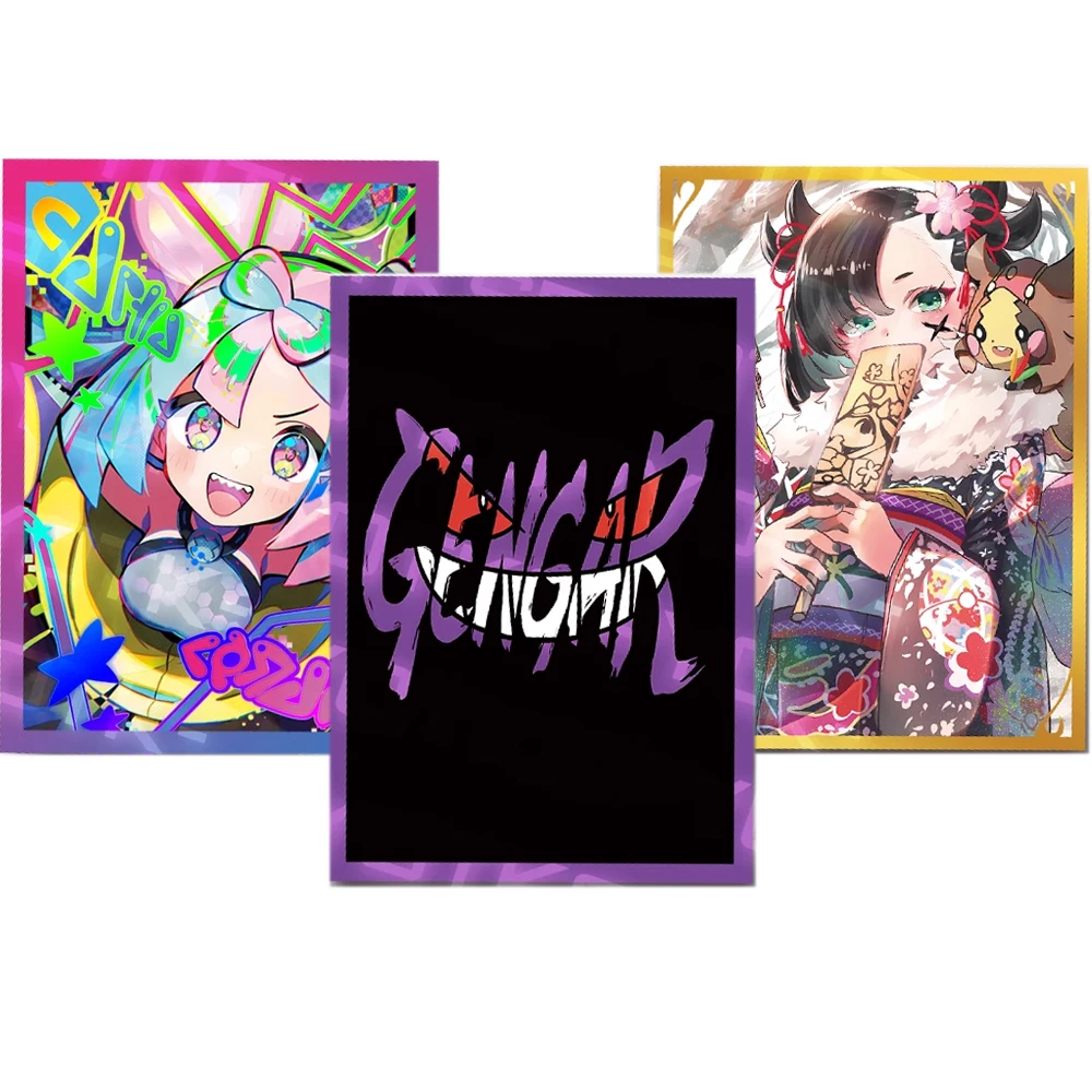 60 teile/satz Pokémon Gengar Karte Ärmeln PTCG Anime Dawn Marnie Iono Pikachu Trainer Karte Fall Sammlung Karte Fall 67*92mm