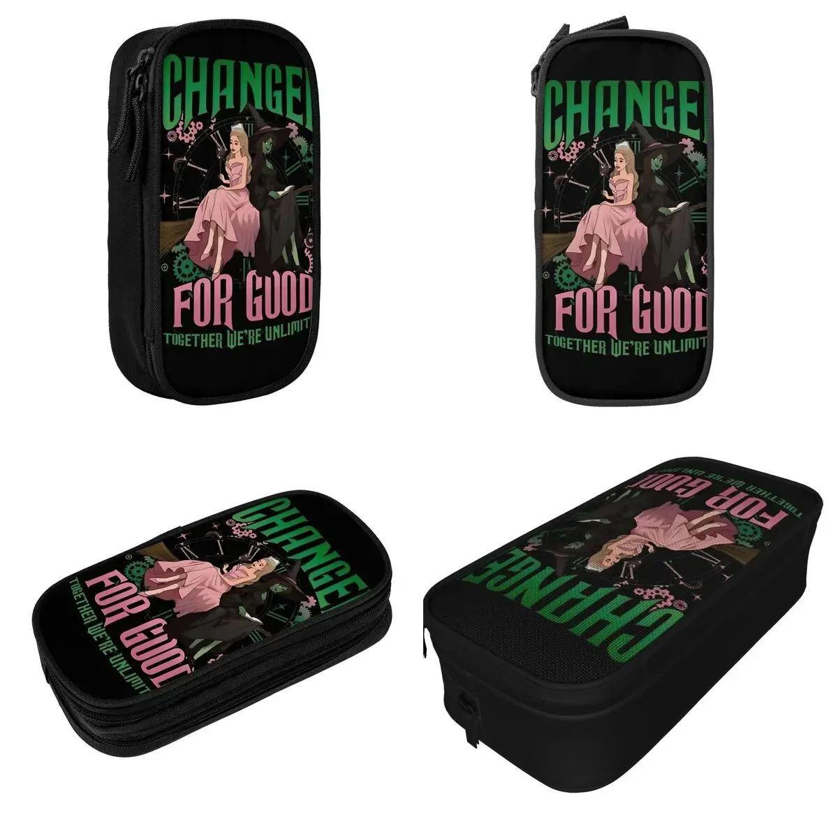 Fun Wicked For Good Pencil Cases Pencilcases Pen Box for Student Big Capacity Pencil Bags Students School Zipper Stationery