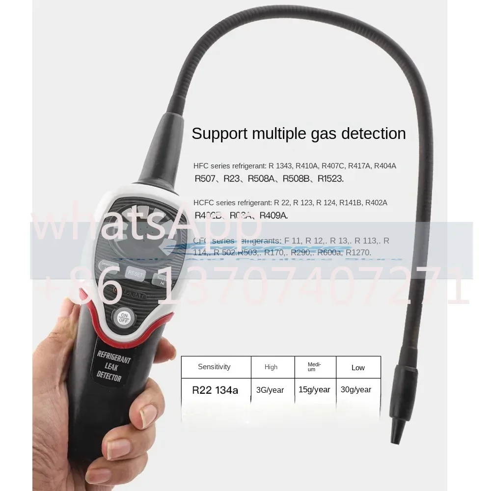 Refrigerant Halogen Leak Detector Tester Meter RLD-382P Air Conditioner Refrigeration System Halogen Gas Freon Leak Detector