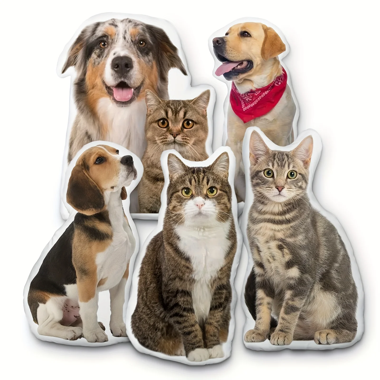 Customized Pet Cat and Dog Pillows, Customized 3D Pet Pillows, Personalized Shaped Pillows, Pet Commemorative Gifts, Lost Pet
