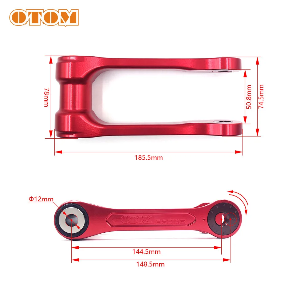 OTOM Motorcycle Adjustable Lowering Raising Linkage ARM 50mm CNC Aluminum Connecting Rod Sub Assy Cushion Pullrod For HONDA CRF