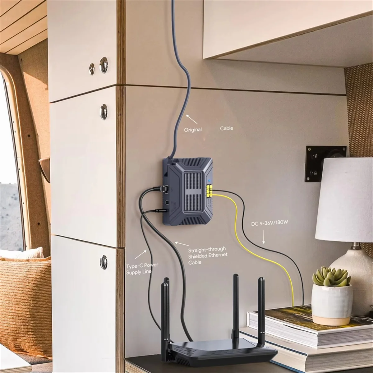 ABJG-180W 5-в-1 для инжектора Poe V2 GigE, пассивная защита от электростатического разряда, выход USB и Type-C с