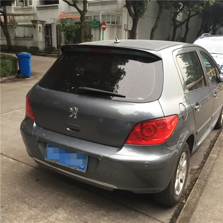 For Peugeot 307 Spoiler 2008-2013 Peugeot 307 High Quality  ABS Material Car Rear Wing Primer Color Rear Spoiler