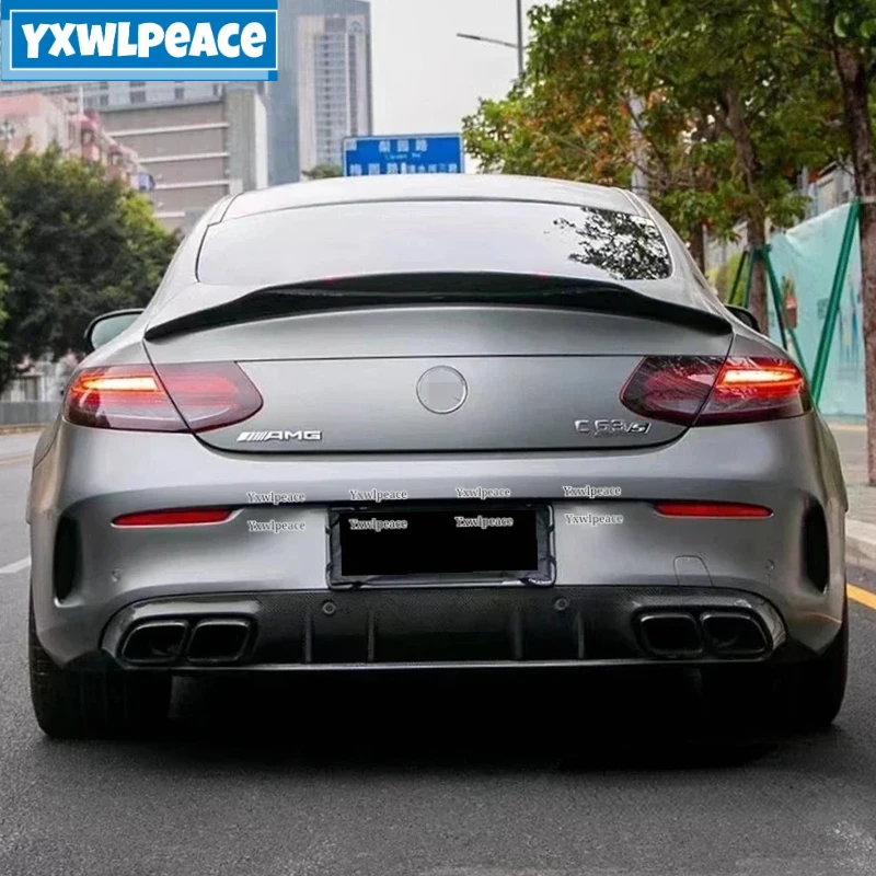 

PSM Style Real Carbon Fiber/ABS Rear Trunk Lip Spoiler For Mercedes Benz W205 Coupe 2015-2020 C63 AMG C200 C250 C350 2Doors