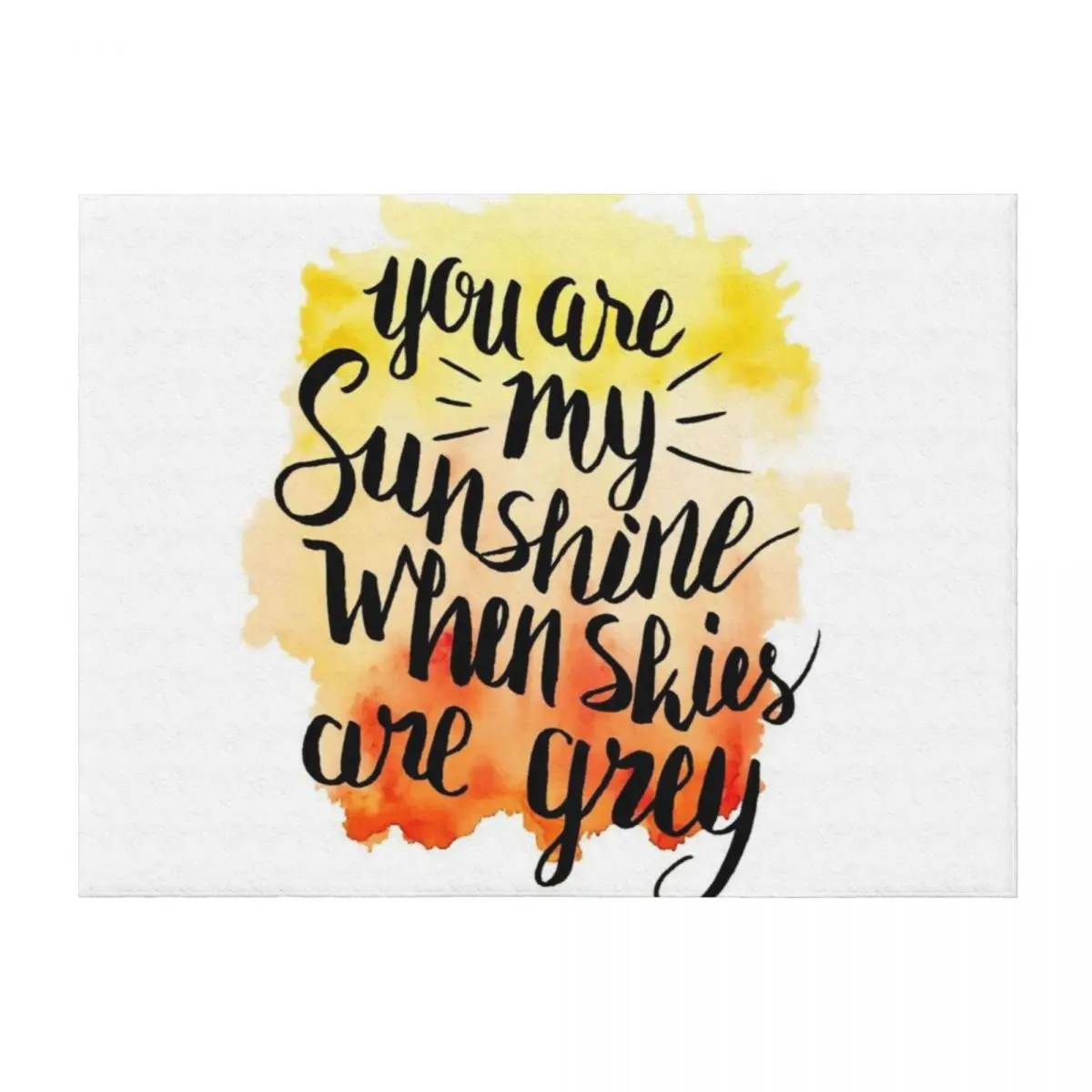 

You are my sunshine - brush lettering Throw Blanket Thin Summer manga for babies Blankets
