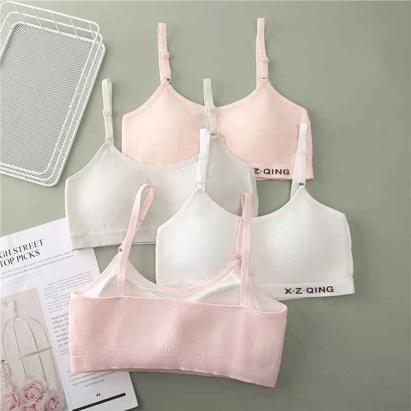 Sports Bra For Teenage Puberty Girl Crop Top Bra Women Cotton Underwear Soft Comfort Tube Tops Brassiere Tops For Girls