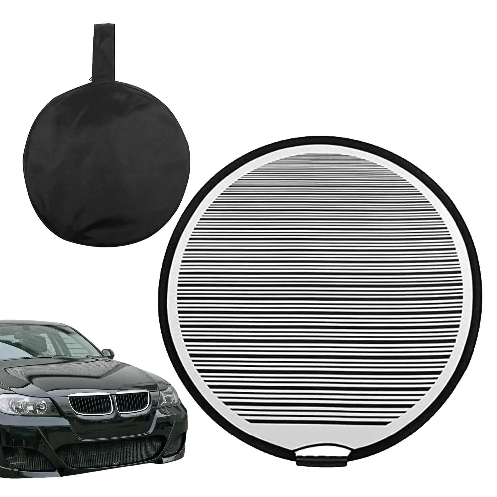 

Автомобильная круглая полосатая доска для обнаружения вмятин, полосатая светоотражающая доска, складная автоматическая доска для обнаружения вмятин, инструмент для проверки вмятин автомобиля