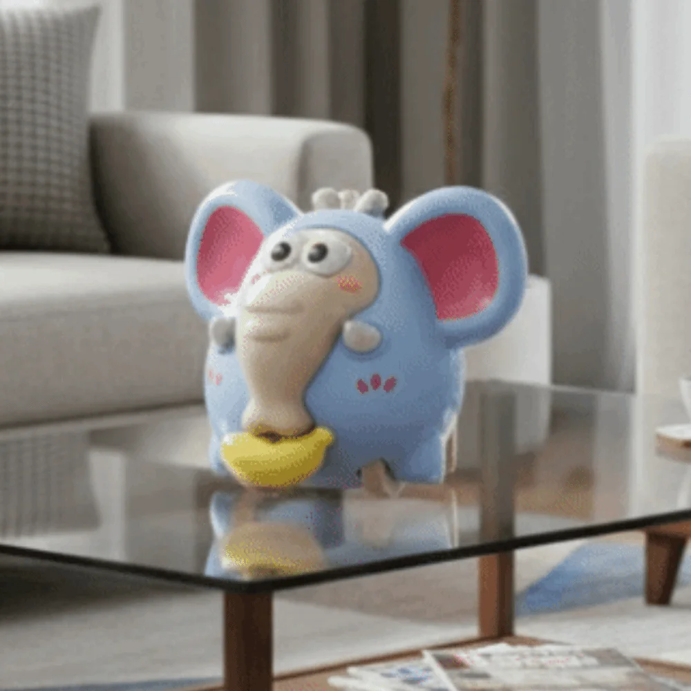 Pulling Rope Pull Line Elephant Toy Climbing Animal Car Inertial Sliding Game Interactive Funny Clockwork Toy Head-up