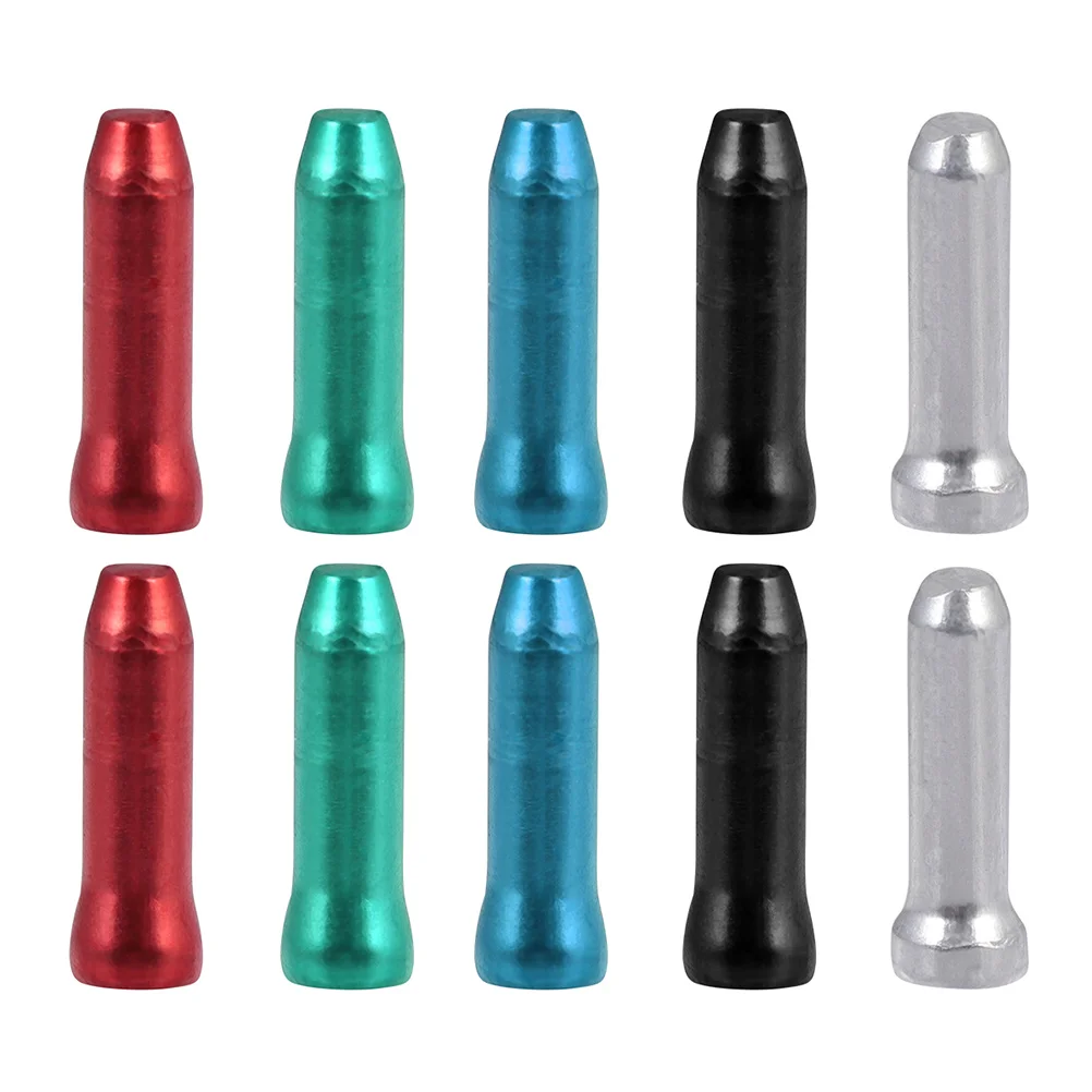 

100pcs Cable Tips Aluminum Alloy Durable Waterproof Brake Line End Caps Accessories Gear Bike Accessories Shift