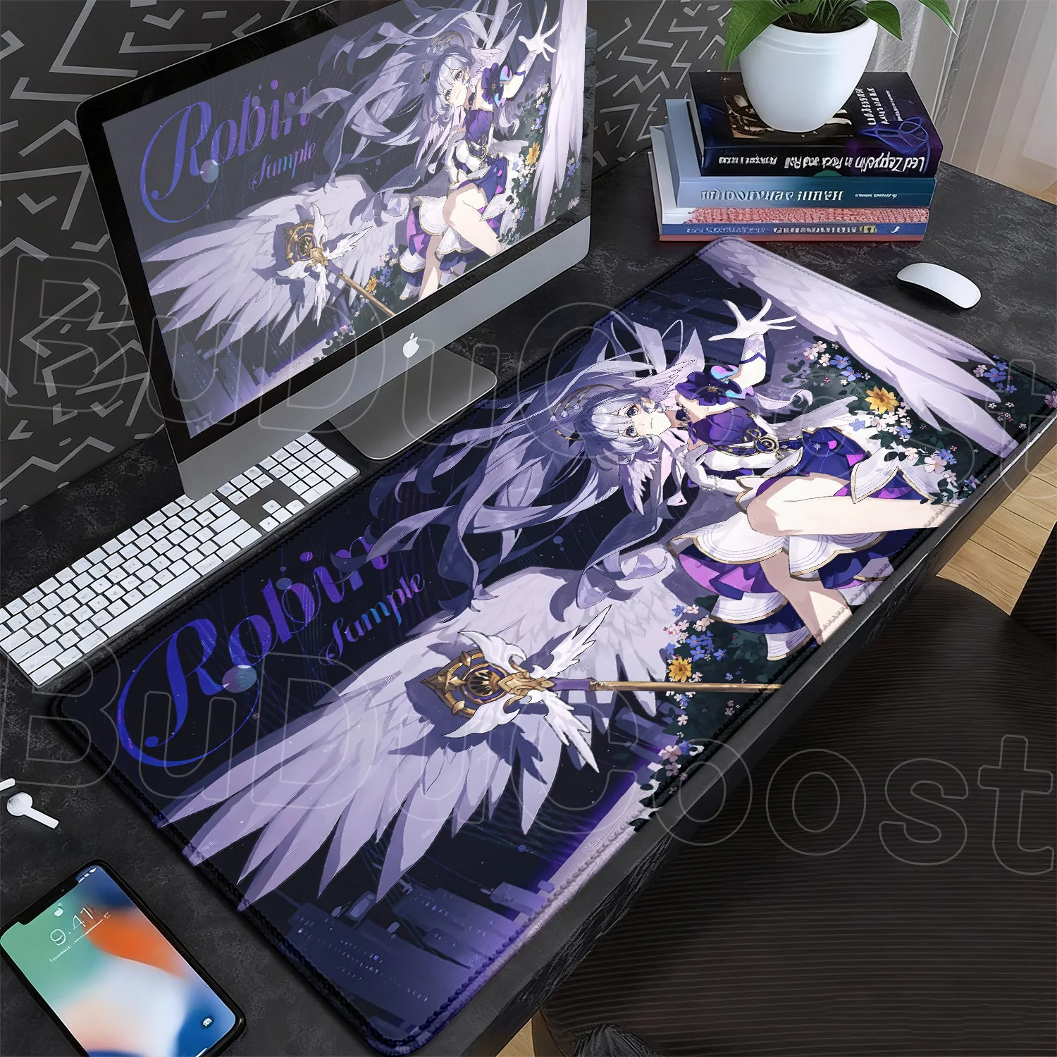 

Gaming Accessories H-honkai Star Rail Robin Keyboard Pad Carpet Desk Mat Non-slip Speed soft Mouse Pad desk organizers and trays