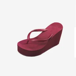 High Heels Slippers Summer Shoes For Women Comfortable Simple Solid Color Women Sandals Platform Slippers