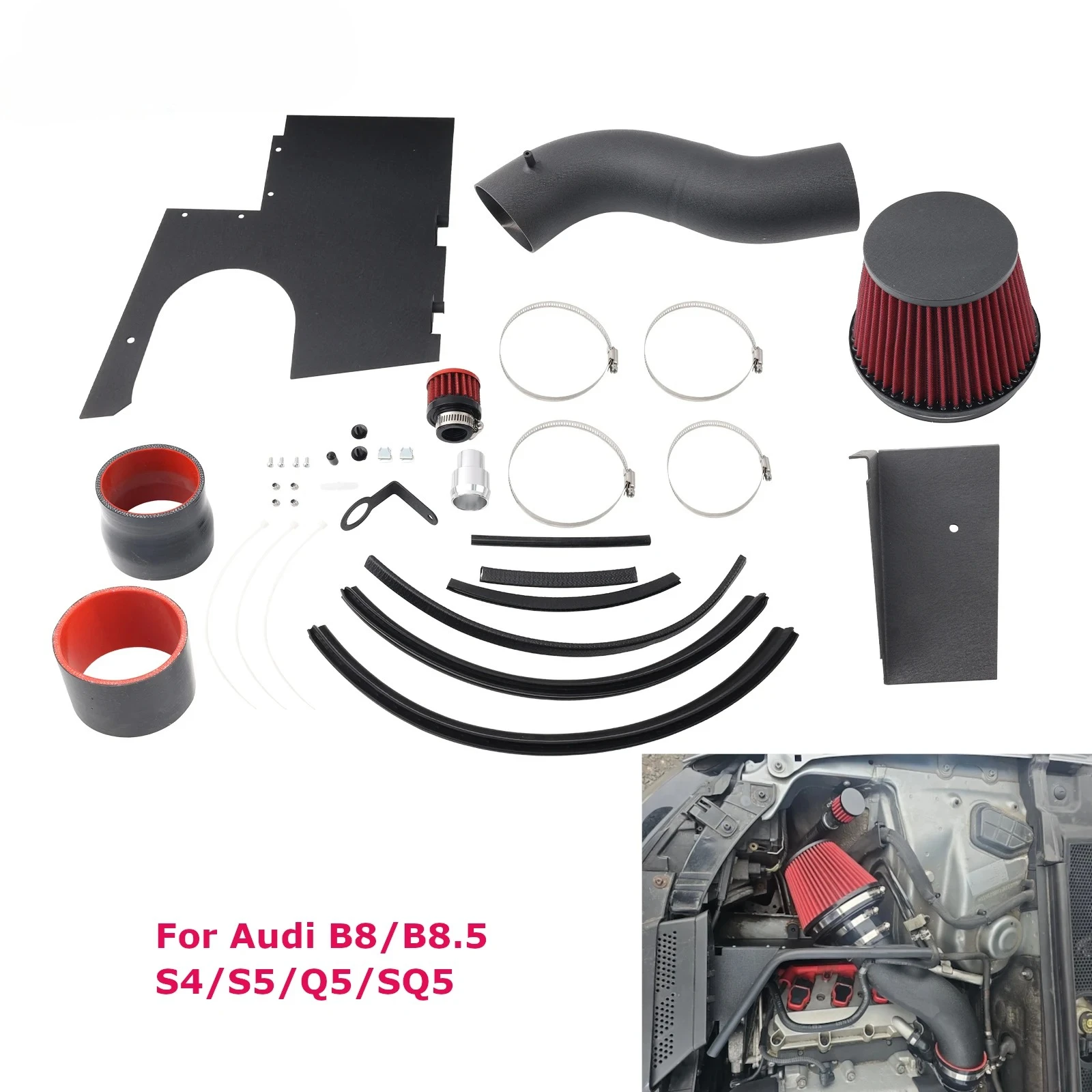 High Flow Cold Air Intake kit for Audi S4 S5 Coupe Cabriolet 3.5