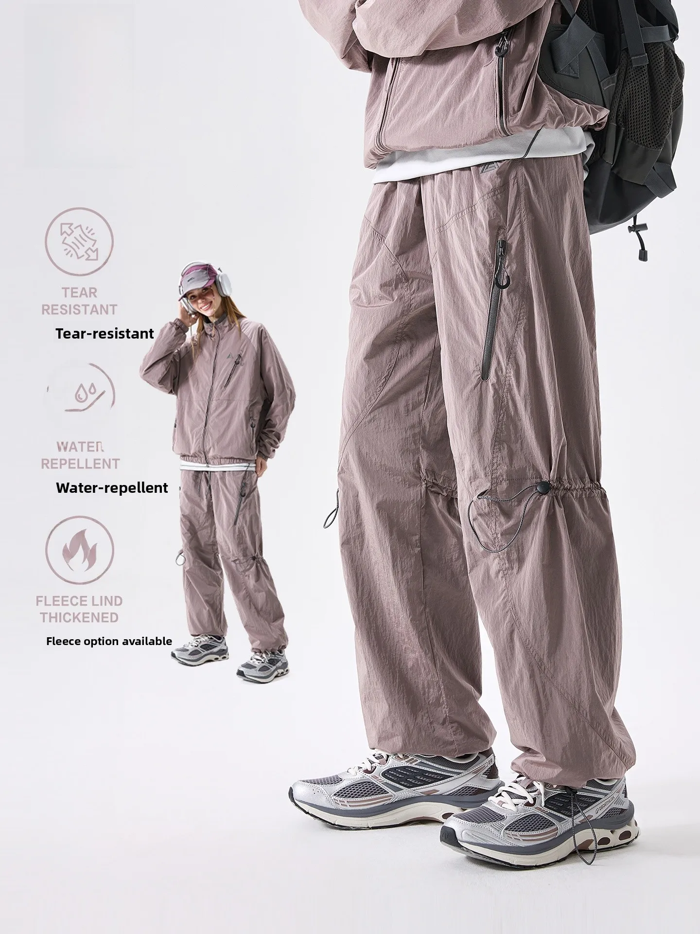 

LAZY DAY Outdoor Nylon Metal Waterproof Hiking Trousers Women's Lightweight Autumn Functional Workwear Straight Leg Trousers