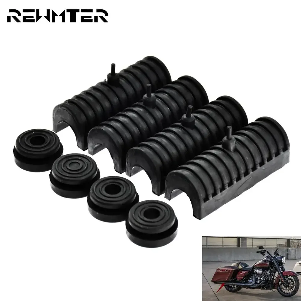 

Motorcycle Hard Saddlebag Rubber Grommet Support Cushion Black For Harley Touring FLHTCU Road King Ultra-Classic FLT FLHT 94-13