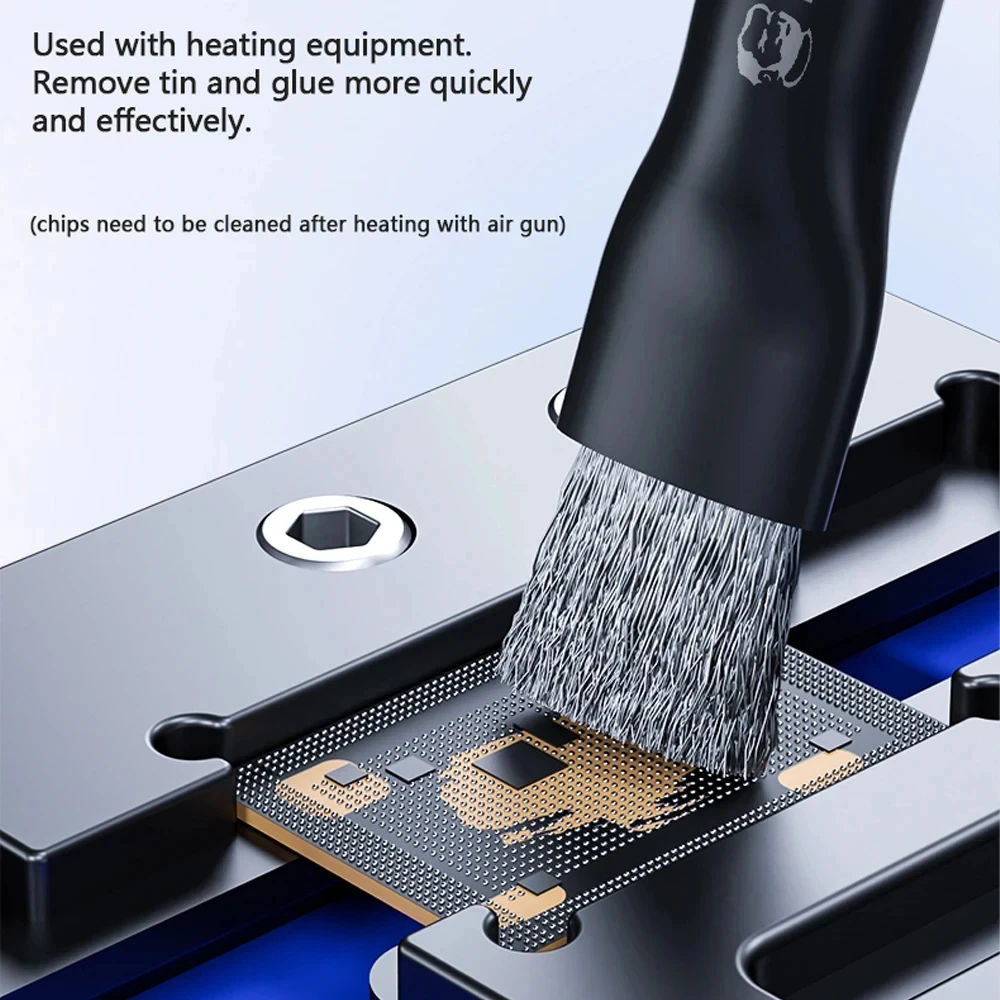 MECHANIC Master Steel Brush Is Suitable for Motherboard Chip Glue Removal, IC Pad Cleaning, PCB CPU Repair Soldering Brush Tool