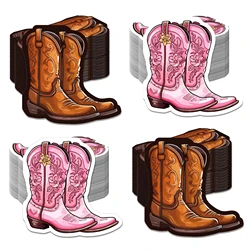 20pcs Cowboy Cowgirl Boots Pattern Napkins Disposable Paper Hand Towels Paper Dinner Napkin Guest Napkins Tissues for Party