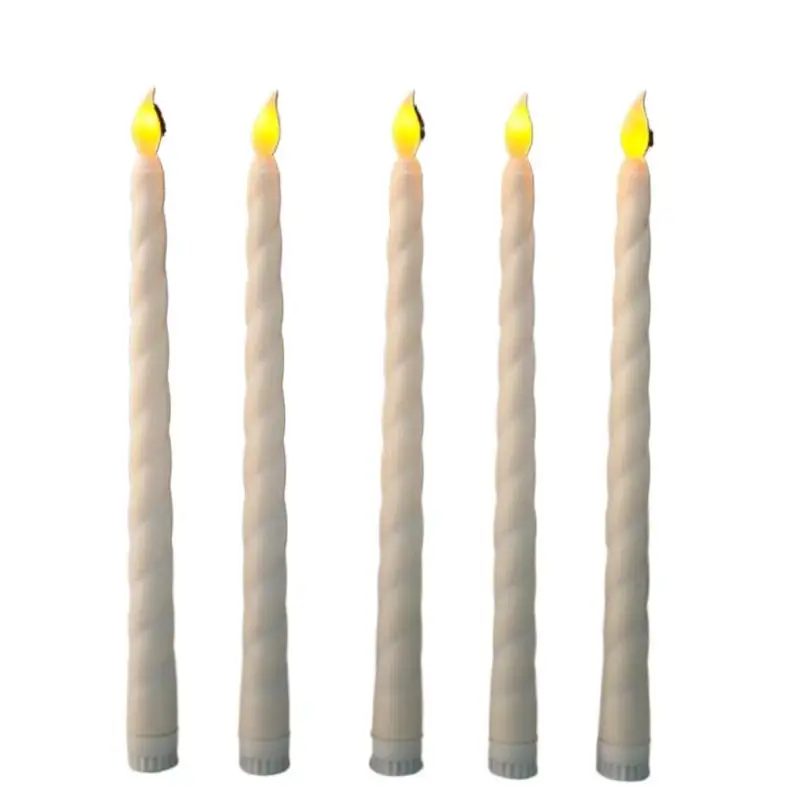 1 Piece Dinner Candle Candlesticks Decor For Party Wedding Flickering Electric Long Candle Light LED Flameless Taper Candles