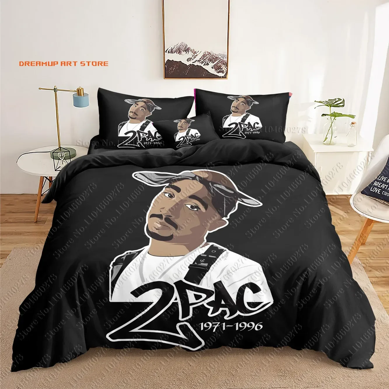 2026 Rapper 2Pac Tupac Hip Hop 3D Bedding Sets Print Duvet Cover Adults/ Children Bed Comforter Birthday Gift Dropshipping