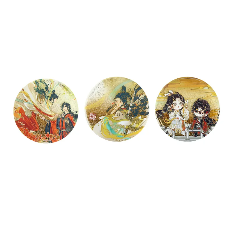 XieLian HuaCheng Acrylic Quicksand Coaster Heaven Official’s Blessing TGCF Cartoon Characters Pads Tea Cup Coffee Mug Mat