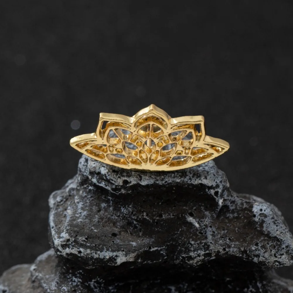 فاسق الهندسة الإبداعية جوفاء التدريجي العنكبوت ويب لوتس وأقراط للرجال النساء القوطية هالوين الأذن العظام مربط مجوهرات هدايا #5