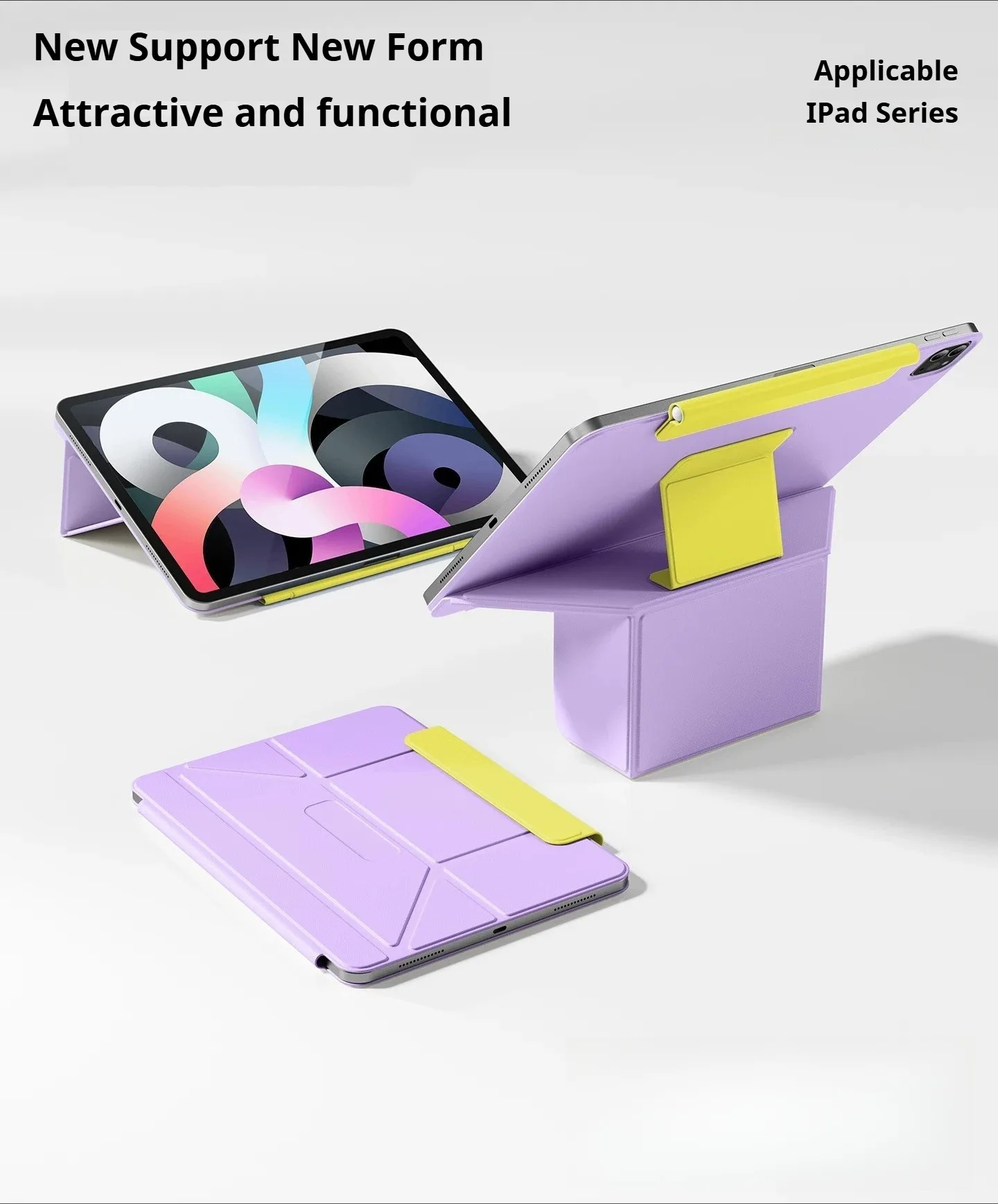 RBP Dual-Color Double-sided Clip iPad Pro 11/12.9/13 Inch Case, Magnetic Stand Cover,Shell for iPad Air 11, 11/10th Gen, Mini 67