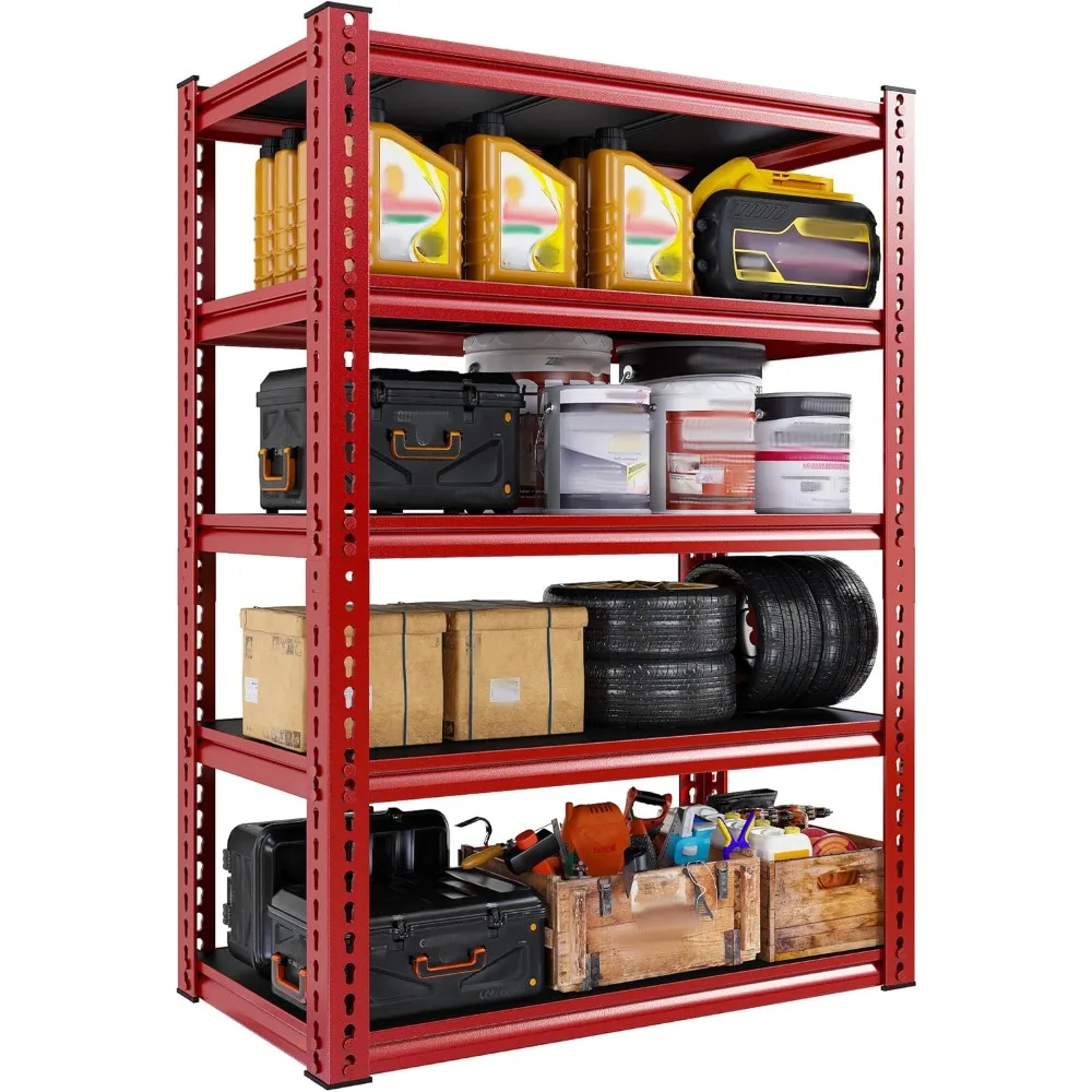 

Garage Shelving 72" H Storage Shelves Sturdy Metal Shelves 5 Tier Heavy Duty Shelving for Kitchen Closet Basement Warehouse 72"