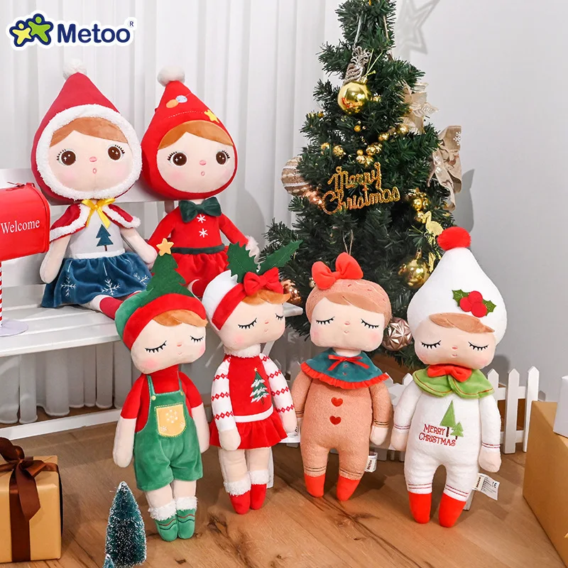 40cm Metoo Doll Plush Toys For Girls Baby Kawaii Mother and Kid Style 2 Piece Angela For Children Christmas Birthday Gift