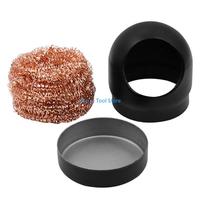 Y08D Soldering Tip Cleaner Non-slip Solder Cleaner No Water Needed Durable Cleaning Ball Soldering Iron Cleaner Dross Cleaner