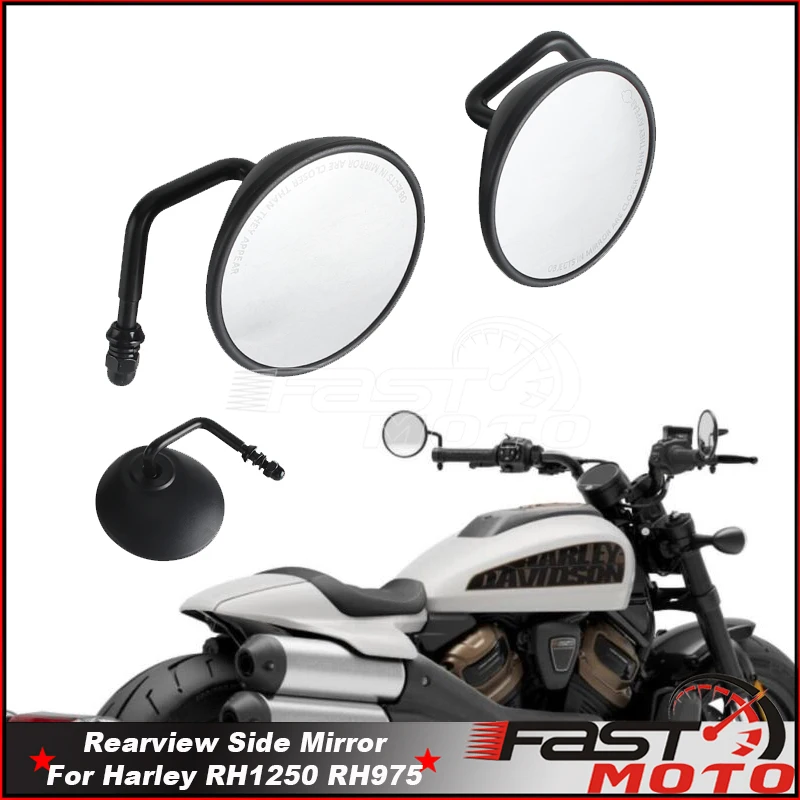 Handlebar End Mirror For Harley Nightster 975 RH975 RH1250S Sportster S 1250 Rearview Side Mirrors View Motorcycle Accessories